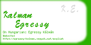 kalman egressy business card